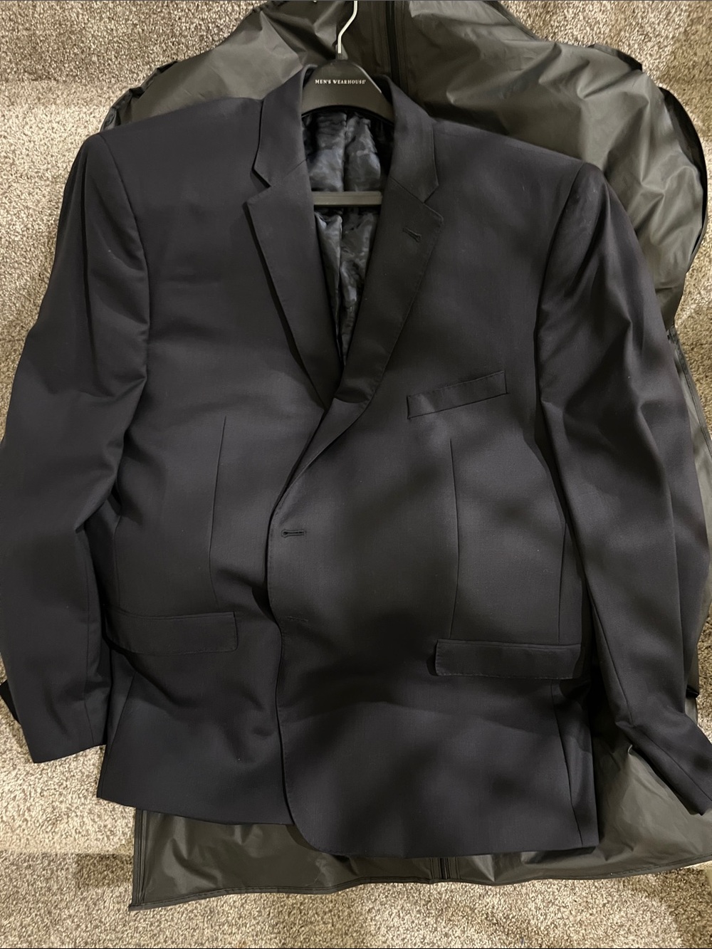 Joseph Abboud Dark Navy Men's Single-Breasted Suit Jacket